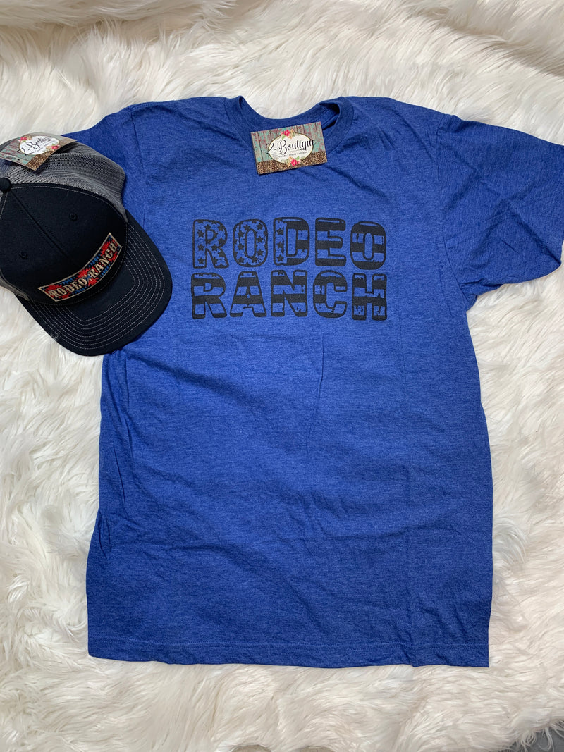 Rodeo Ranch Flag Navy Graphic Tee