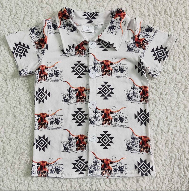 RJ - Western Cow Button Up